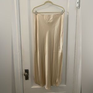 Brand new silk champagne skirt